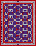 Majestic Purple Red Geometric Link Rug