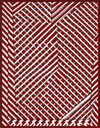 Crimson White Interlocking Stripe Rug