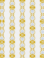 Golden Ochre Laurel Inspired Vertical Rug