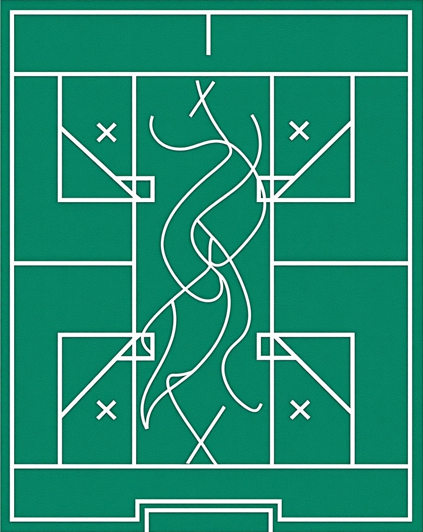Teal Green Geometric Abstract Swirl Rug