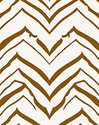 Brown White Chevron Stripes Rug
