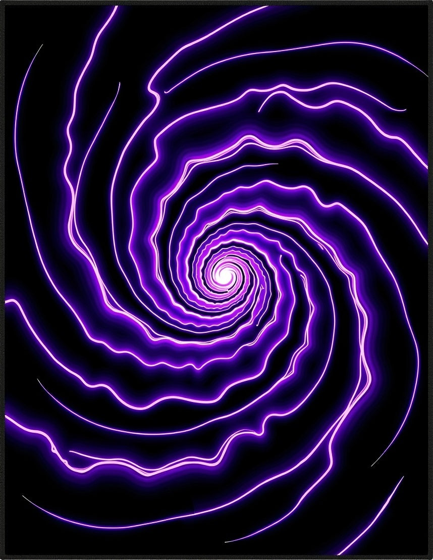Vibrant Purple Swirl Vortex Rug