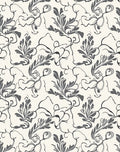 Monochromatic Gray Floral Vine Rug