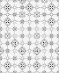Monochromatic Geometric Floral Medallion Arrangement Rug