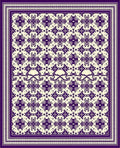 Deep Purple Geometric Medallion Border Rug