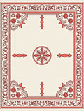 Coral Floral Medallion BorderRug Rug