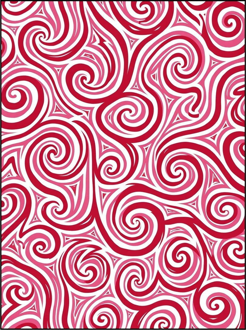 Crimson Swirls And Twists Rug