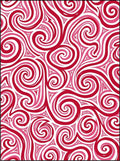 Crimson Swirls And Twists Rug