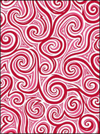 Crimson Swirls And Twists Rug