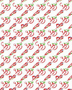 Red Green Playful Strokes Abstract Rug