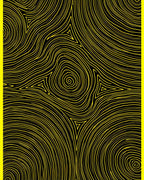 Vibrant Yellow Swirls and Triangles Rug