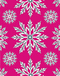 Fuchsia Snowflake Cascade Repeat Rug