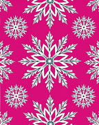 Fuchsia Snowflake Cascade Repeat Rug