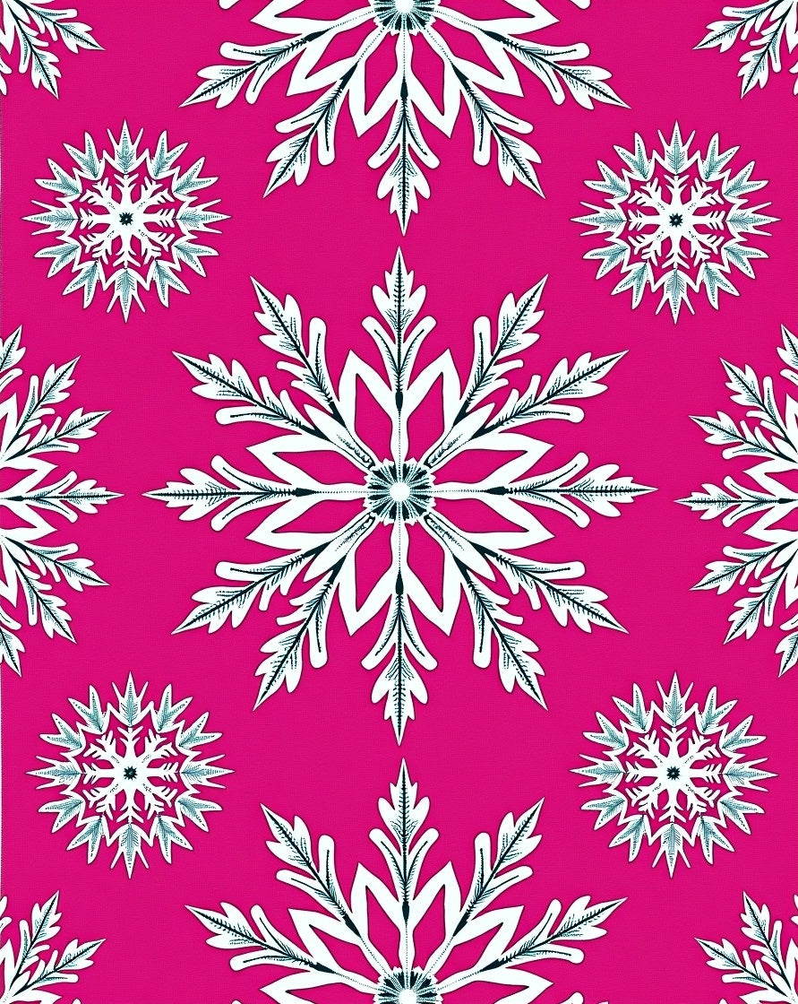 Fuchsia Snowflake Cascade Repeat Rug