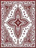 Rich Crimson Intricate Mandala Harmony Rug