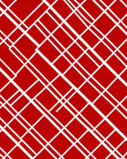 Bold Red Intersecting Lines Rug