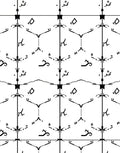 Black And White Geometric Organic Elements Rug