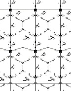 Black And White Geometric Organic Elements Rug