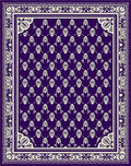 Deep Purple Cream Tribal Mask Rug