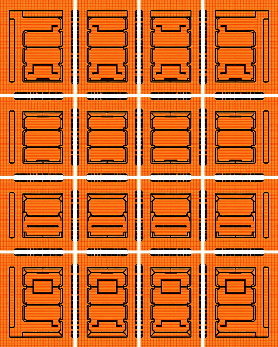 Vibrant Orange Grid Abstract Rectangles Rug