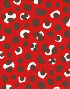 Bold Red Dalmatian Spots Rug