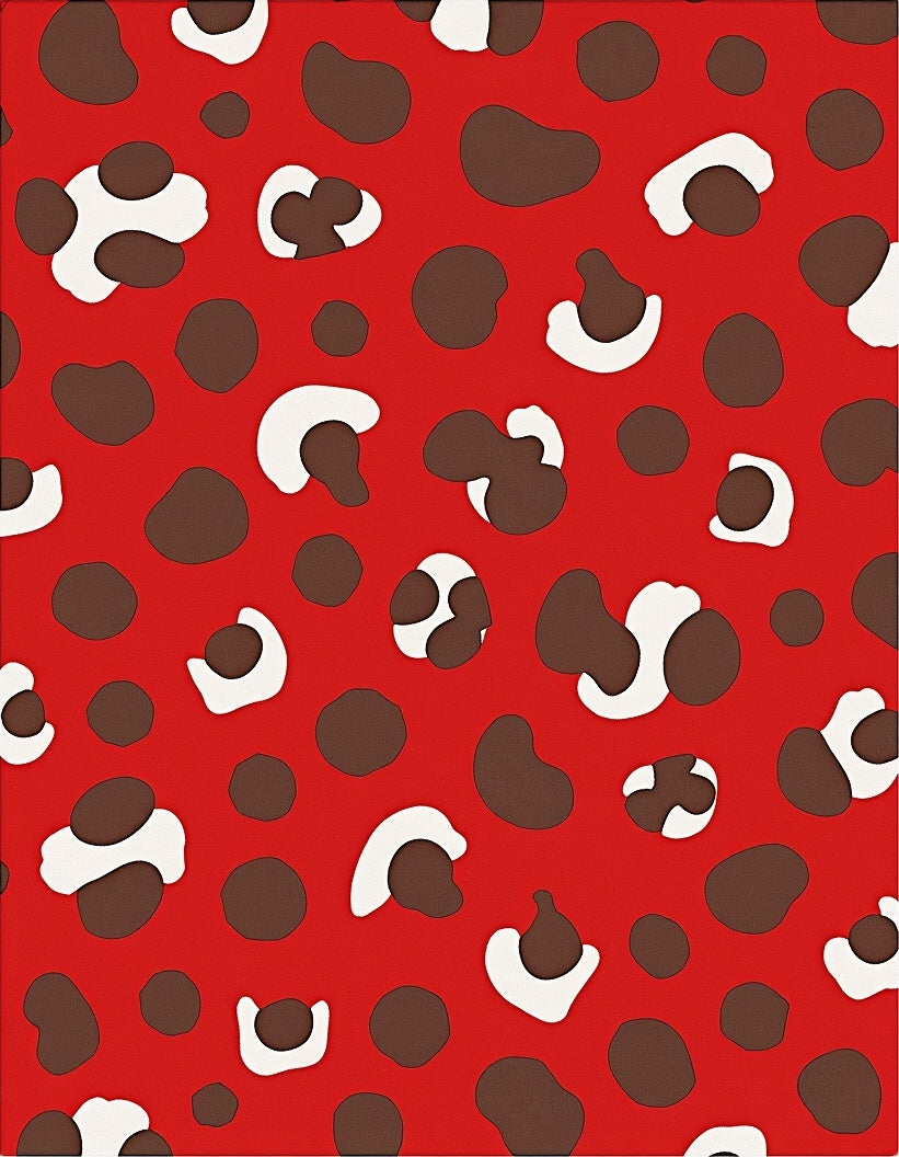 Bold Red Dalmatian Spots Rug
