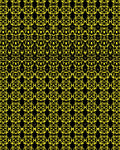 Yellow Black Geometric Rhythmic Lattice Rug