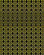 Yellow Black Geometric Rhythmic Lattice Rug