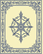Indigo And Butterflower Centerpiece Rug