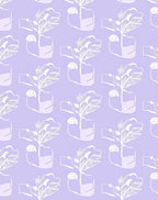 Pastel Purple Hand Holding Plant Rug
