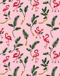 Pink Flamingo Tropical Leaf Art Rug
