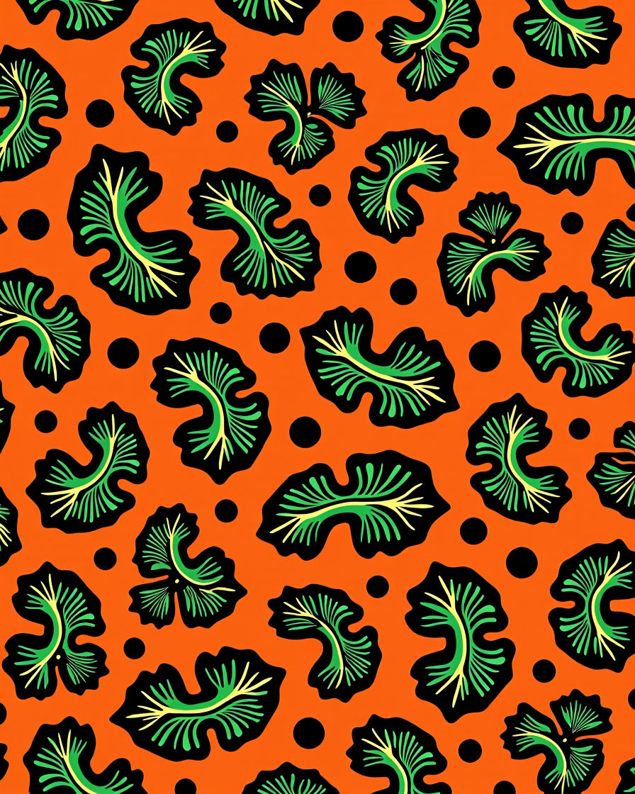 Vivacious Green Leaf Scatter Rug