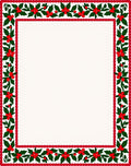 Red Green Holly Berry Border Rug