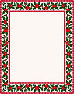 Red Green Holly Berry Border Rug