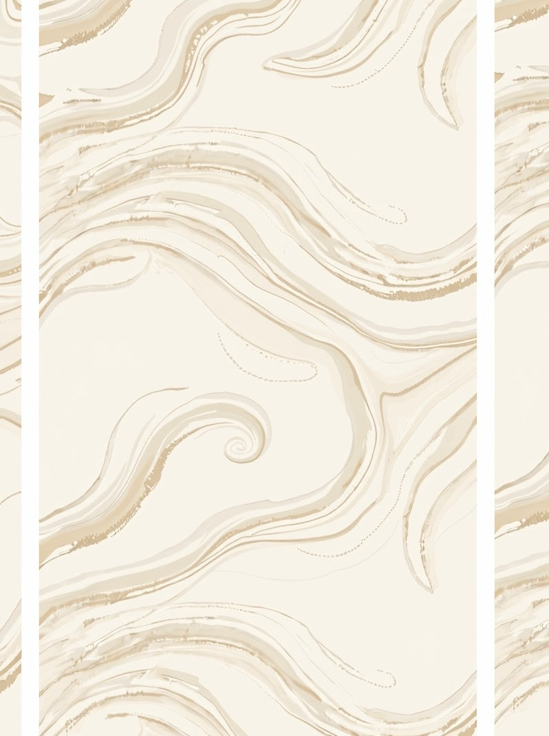 Cream Swirl Marble Abstract Rug