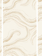 Cream Swirl Marble Abstract Rug