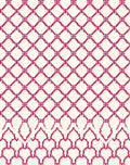 Crimson Lattice Diamond Repeating Rug