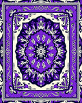 Bold Purple Floral Mandala Rug