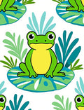 Green Frog Lily Pad Splash Rug