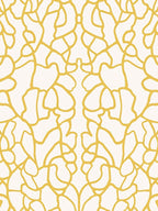 Cream Yellow Organic Vine Lace Rug