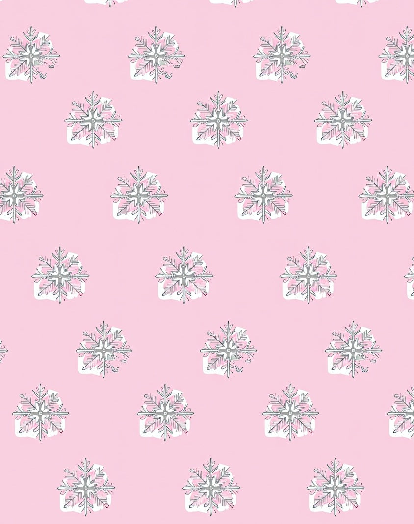 Pink Pastel Snowflake Radiance Rug