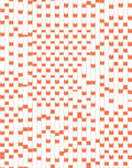 Orange and White Woven Oval Grid Rug