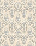 Pale Blue Baroque Swirls Rug