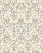 Pale Blue Baroque Swirls Rug
