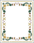 Golden Leaf and Star Embellished Border Rug