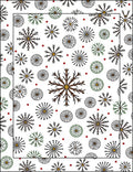 Winter Snowflake Scatter With Red Dots Rug
