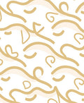 Golden Swirl Abstract Brushstrokes Rug
