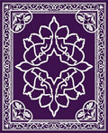 Regal Purple Intricate Floral Medallion Rug