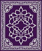 Regal Purple Intricate Floral Medallion Rug