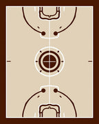 Cocoa Brown Court Lines Rug